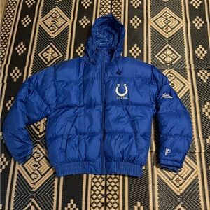 NFL Indianapolis Colts high end pro player heavy puffer coat/jacket size M